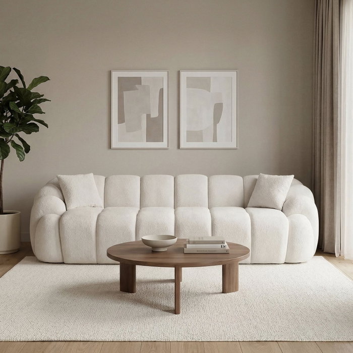 Atelier Del Sofa Octavio - Sofá de 4 Plazas Blanco